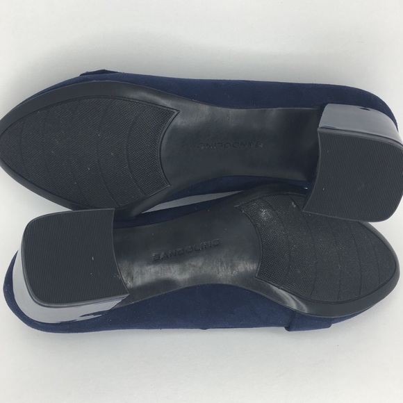 Bandolino Cassa Loafers Navy Blue Block Heels - Picture 6 of 9